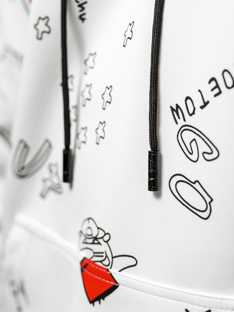 Pánska Mikina Biela OZONEE JS/8B1223/1