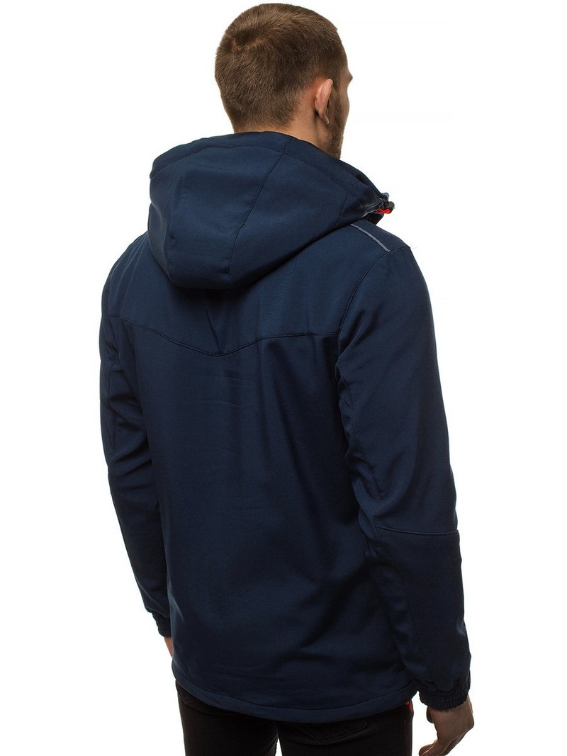 Pánska Bunda Softshell Tmavomodro-červená OZONEE GE/12259Z