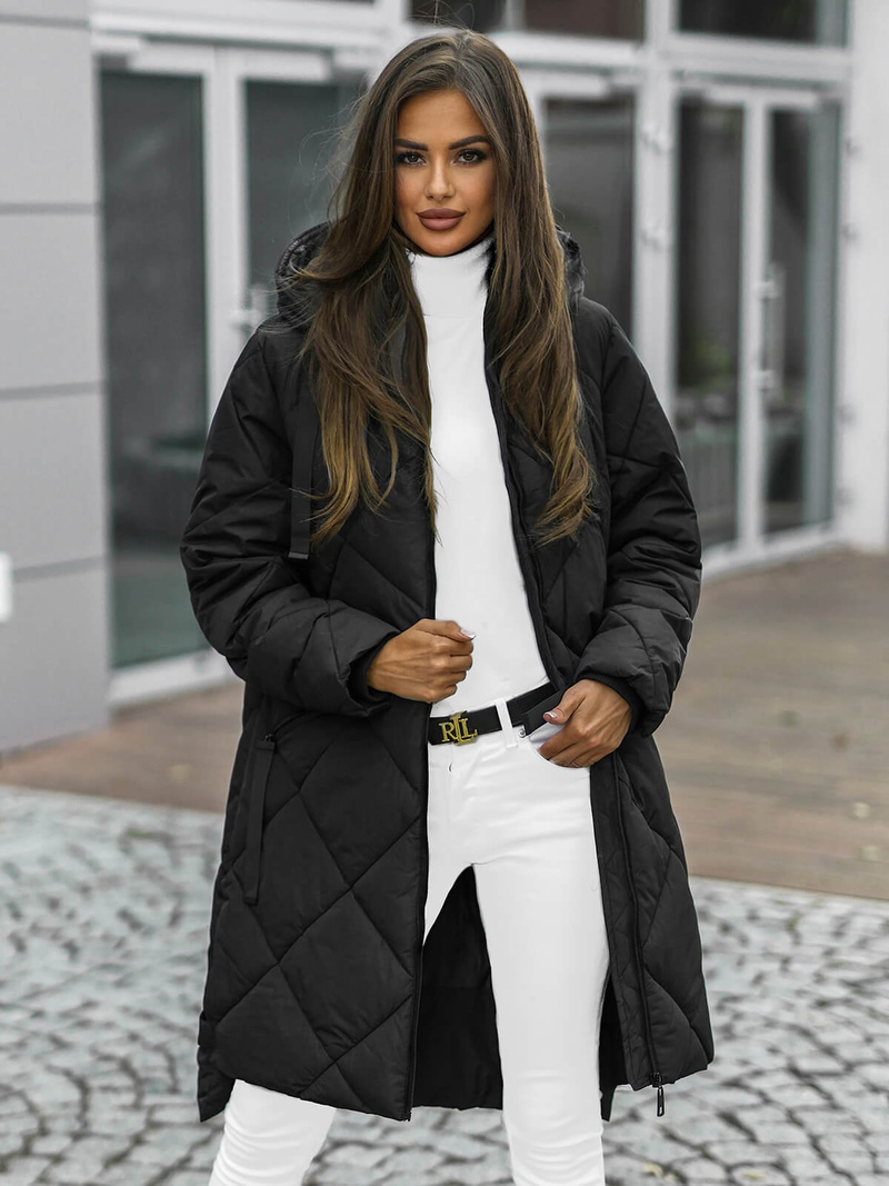 Dámska bunda čierna OZONEE JS/5M3168/392Z