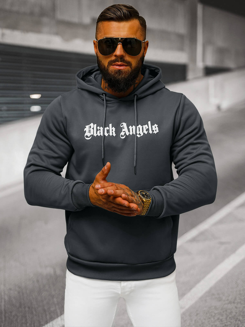 Pánska Mikina Grafitová OZONEE JS/27B6509/5