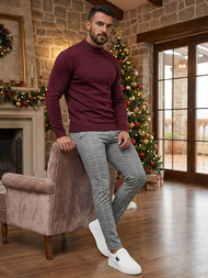 Pánske Chino Nohavice Tmavo-Grafitová OZONEE DJ/5522Z