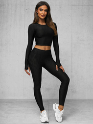 Dámska dvojdielna tepláková súprava Čierna OZONEE O/22060Z