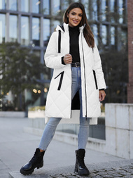 Dámska bunda biela OZONEE JS/5M3168/281