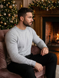 Pánsky Sveter Sivý OZONEE NB/MMB602/2Z