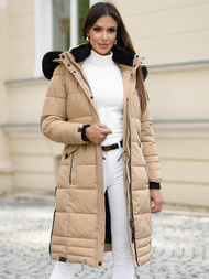 Dámska bunda béžová OZONEE O/W377Z