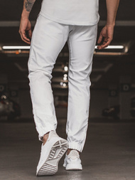 Pánske chino jogger nohavice Biele OZONEE A/0952
