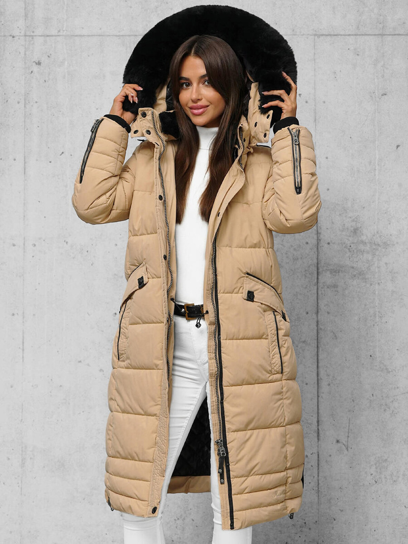 Dámska bunda béžová OZONEE O/W377