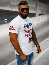 Pánske Tričko Biele OZONEE O/8T1266/1