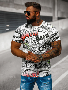 Pánske Tričko Biele OZONEE O/T137/1