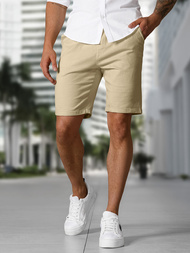 Pánske chino kraťasy béžové OZONEE TMK/DC809/5Z