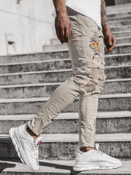 Pánske rifle béžové OZONEE T/82018