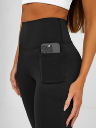 Dámske legíny so širokými nohami čierne OZONEE JS/13K1810/3