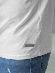 Pánske Tričko Biele OZONEE O/QQ1390