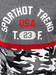 Pánske Tričko grafitové OZONEE JS/SS10983