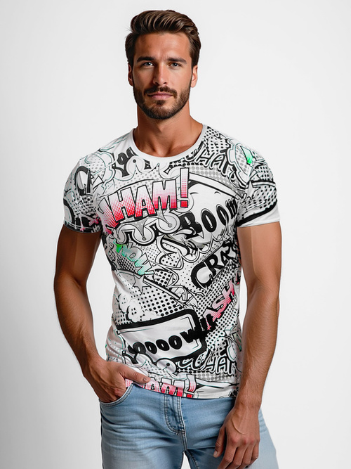 Pánske Tričko Biele OZONEE O/T137/1Z