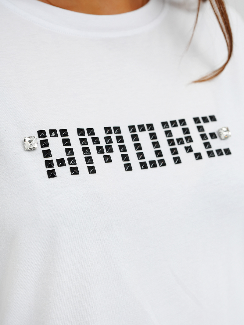 Dámske Tričko Bielo-Čierne OZONEE JS/YJ77716