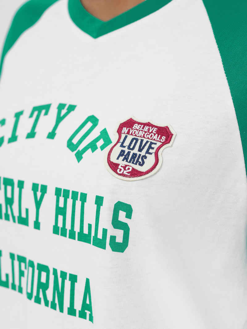 Dámske Tričko Bielo-Zelené OZONEE JS/R62493