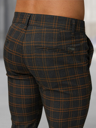 Pánske chino nohavice grafitové OZONEE DJ/5632Z