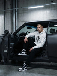 Pánska Mikina Biela OZONEE JS/65B3907/1Z