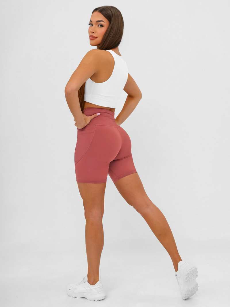 Krátke dámske legíny burgundsko OZONEE JS/XY24026S