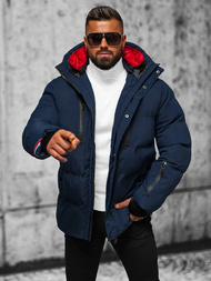 Pánska Bunda Námornícka Modrá OZONEE JS/5M771/215