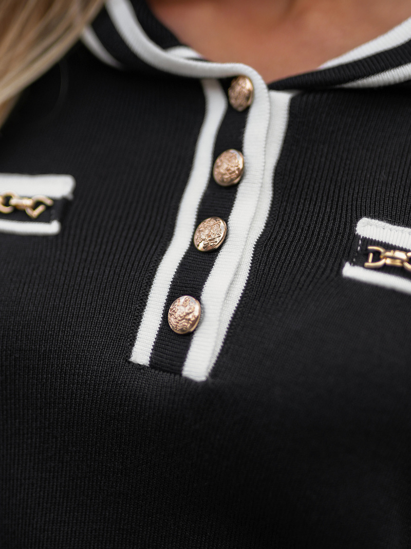 Dámska dvojdielna tepláková súprava čierny OZONEE JS/26C8801/3