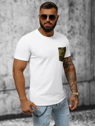 Pánske Tričko Bielé OZONEE JS/8T85/2Z