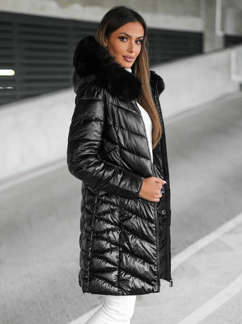 Dámska bunda čierna OZONEE JS/16M9100/392Z