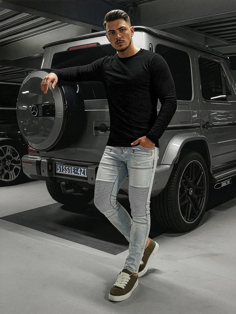 Pánske džínsy Svetlo Modré OZONEE O/EM8889Z