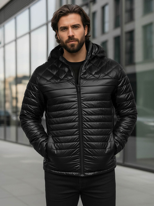 Pánska Bunda Čierna OZONEE JS/16M9328/392BZ