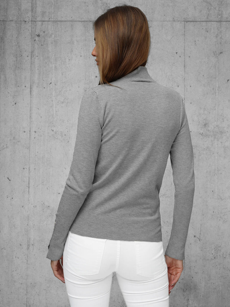 Dámsky sveter tmavo-sivá OZONEE JS/8002/3