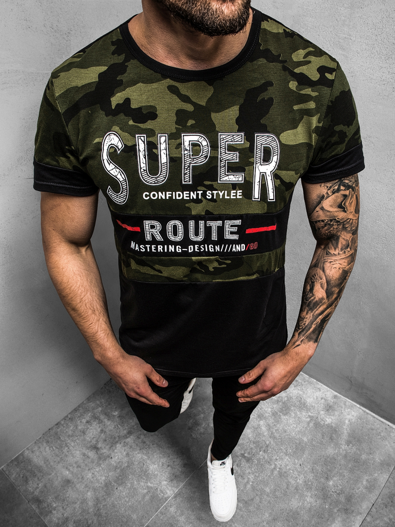 Pánske Tričko zelené OZONEE JS/SS11103Z