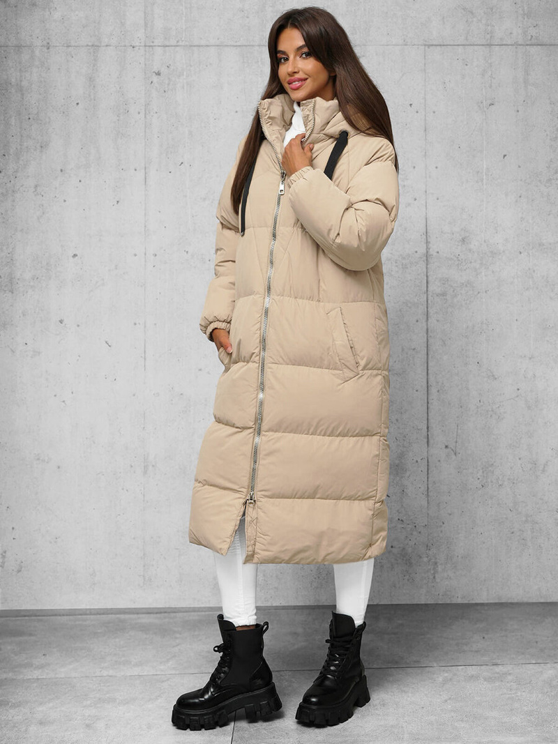 Dámska bunda béžová OZONEE JS/5M3163/62Z