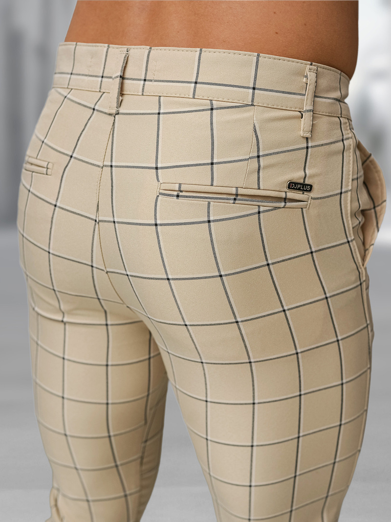 Pánske chino nohavice béžové OZONEE DJ/5522Z