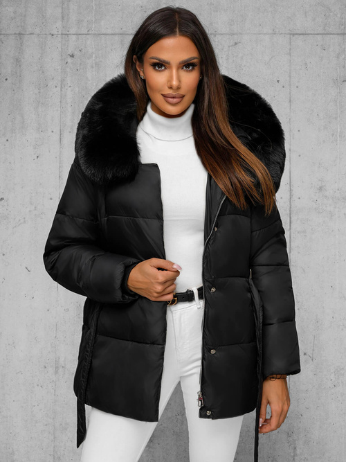 Dámska bunda čierna OZONEE JS/16M9206/392Z