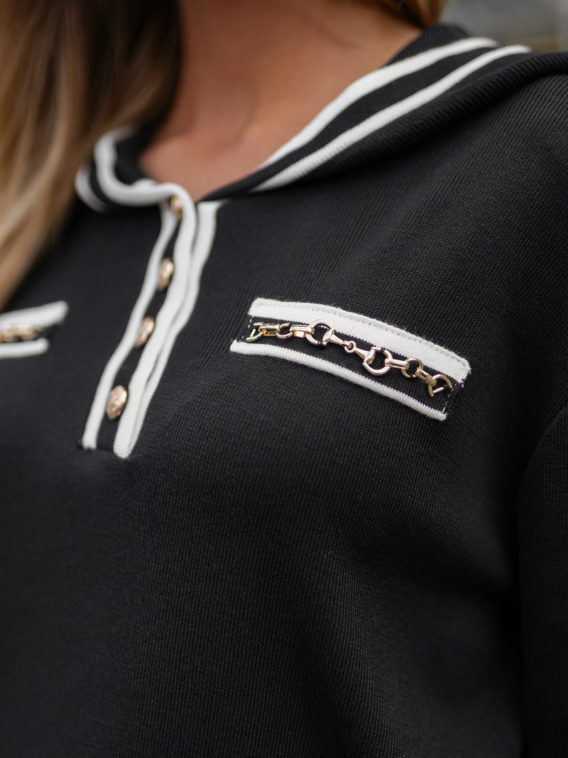 Dámska dvojdielna tepláková súprava čierny OZONEE JS/26C8801/3