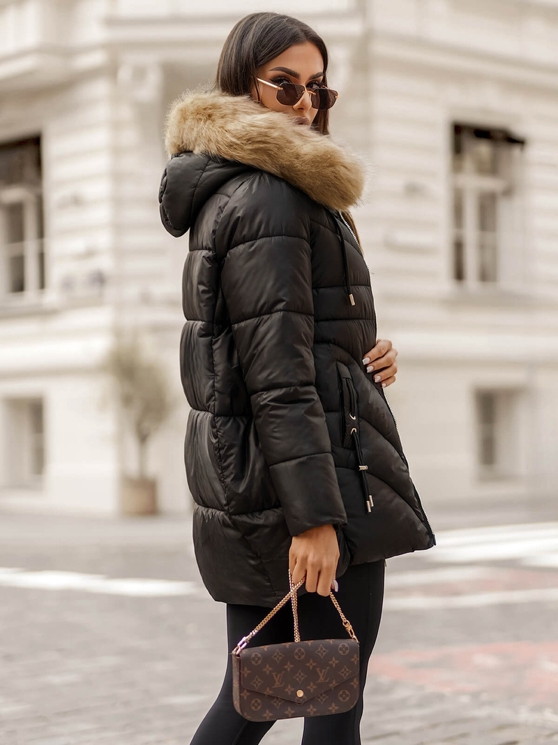 Dámska Zimná Bunda Čierna OZONEE JS/5M3257/392