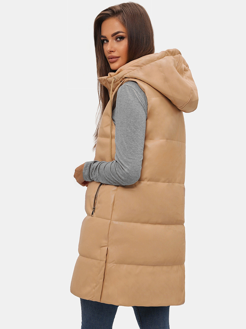 Dámska vesta béžová OZONEE O/AY756