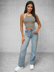 Dámske Tielko Béžovo/Čierny OZONEE O/JK6557