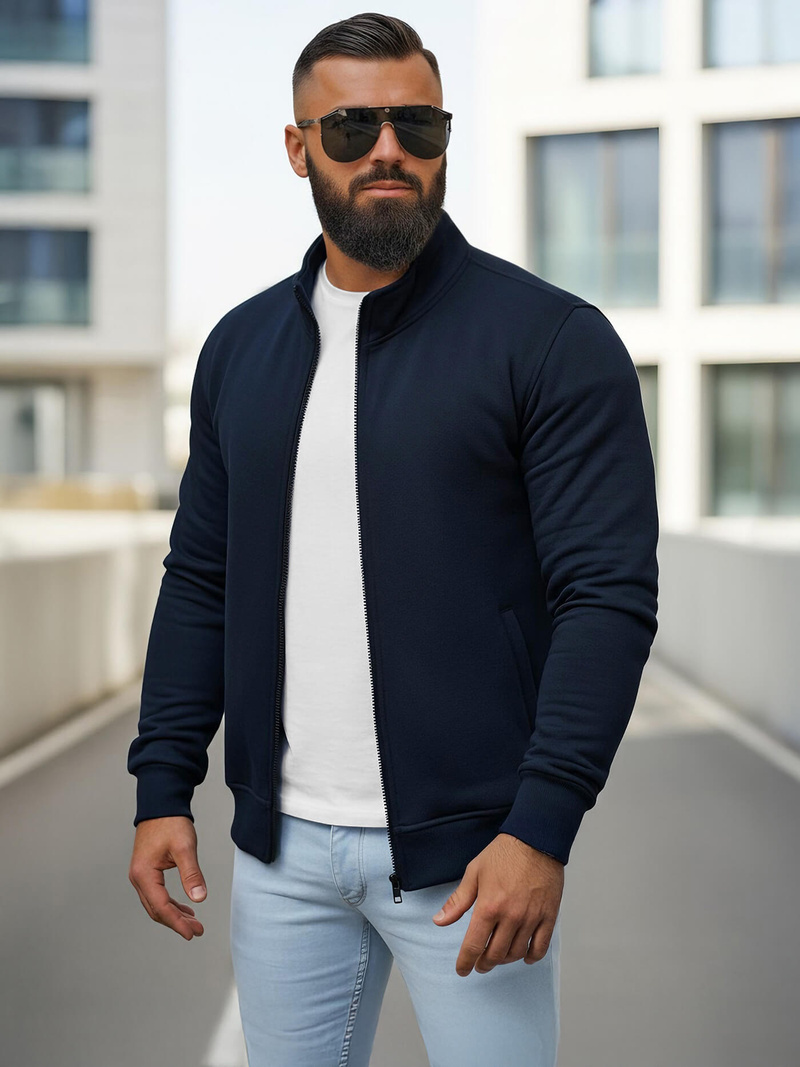 Pánska Mikina Námornícka modrá OZONEE JS/2002