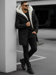 Pánska Zimná Bunda Čierna OZONEE JS/5M120/392Z