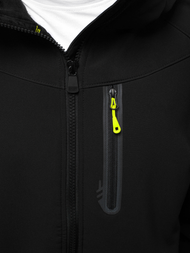 Pánska Bunda Softshell čiernožltá OZONEE GE/12269