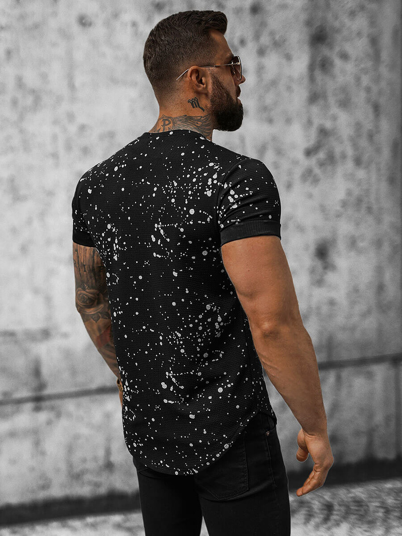 Pánske Tričko Čierne OZONEE O/P1113