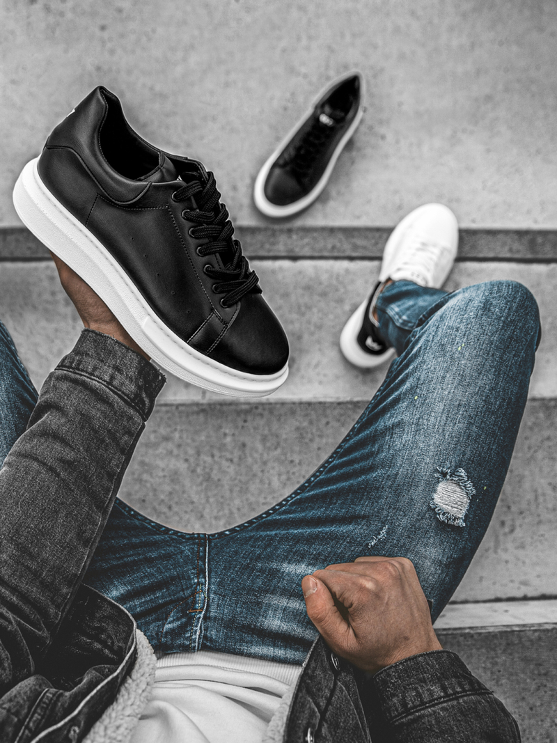 Pánske Sneakery Čierne OZONEE B/2051