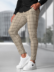 Pánske Chino Nohavice Béžové OZONEE O/P4009Z