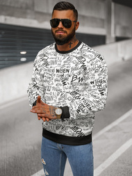 Pánska Mikina Biela OZONEE JS/8B1218/1