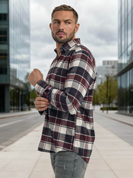 Pánska Košeľa Bordová OZONEE V/V174