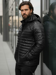 Pánska Bunda Čierna OZONEE JS/16M9328/392BZ