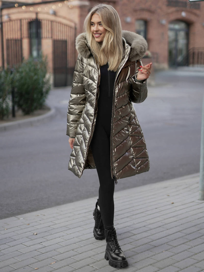 Dámska Bunda Zlato OZONEE JS/16M9100/403Z