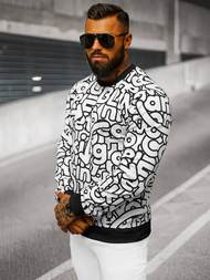 Pánska Mikina Biela OZONEE JS/8B1137/1